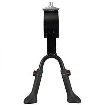 Soporte de Dos Patas con Amortiguador de Dirección para Bicicletas 24-28 - Capacidad de Carga: 30 kg, Color Negro