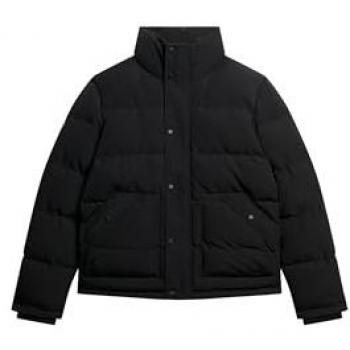 Chaqueta Puffer Everest Superdry negra pura para hombre tamaño M