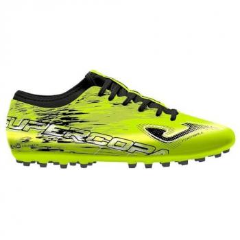 Botas de fútbol Joma Supercopa 23 césped artificial ag amarillo flúor negro para niños talla 38