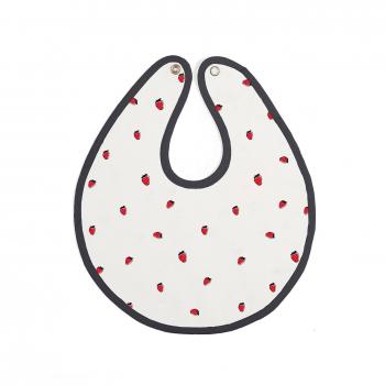 Baby Bites ORIGINAL - Babero GRIS, estampado FRESAS