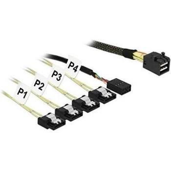 DeLOCK 85732 cable Serial Attached SCSI (SAS) Negro / Verde 1 m