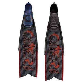 Omer - Aletas Dobles de Carbono, Unisex, para Adulto, Multicolor, 45-46