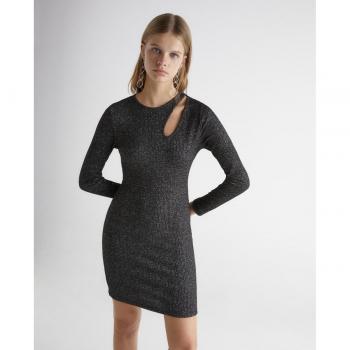 Vestido de manga larga con lurex Green Coast