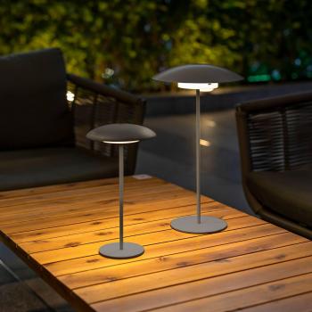 Lámpara de Mesa Portátil Newgarden Sardinia 2 en 1; Ø15x28 cm; LED Cálida 3000K; Táctil; Batería Recargable; IP44