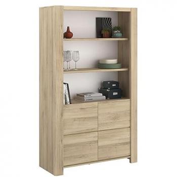 Vitrina Comedor Moderna City Color Roble Kronberg 2 Puertas 110x185x46 cm