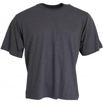 Dolce & Gabbana Gray Cotton Round Neck Short Sleeve T-shirt - IT50 | L