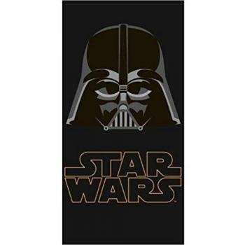 Managal SS 09005 toalla de playa, de Star Wars, 70 x 140 x 1 cm, 100% algodón, negro, 36x24x2 cm