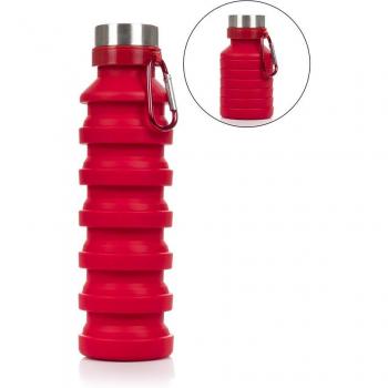 Botella deportiva plegable de silicona 470 a 550 ml