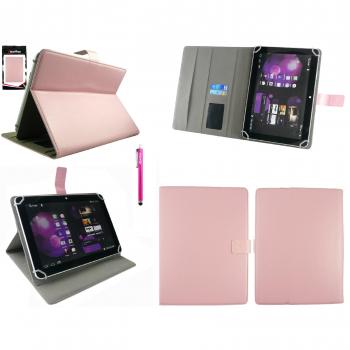 Emartbuy® Hot Rosa Stylus + Rango Universal Baby Rosa Cubierta La Caja La Carpeta Multiángulo Ejecutivo Folio Case Carcasa Funda Con Ranuras Tarjeta Acuada Para Toshiba Excite Pro 10.1 Inch Tablet