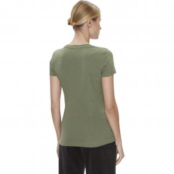 Camiseta Mujer Guess Box con Studs Verde Slim Fit XS