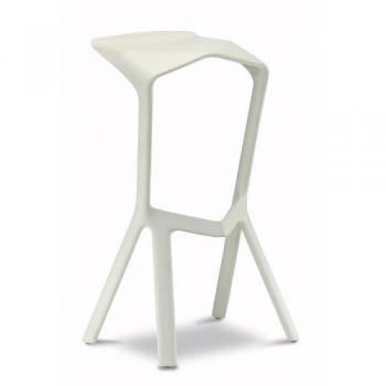 Miura - Taburete de bar blanco/Al. 81cm