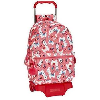 Mochila Escolar Grande de Glowlab Llamas Oficial con Carro Safta 905