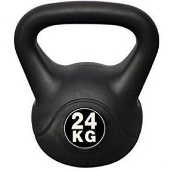 vidaXL Pesa Rusa de 24 kg Negra Kettlebell Musculación Fitness Ejercicio