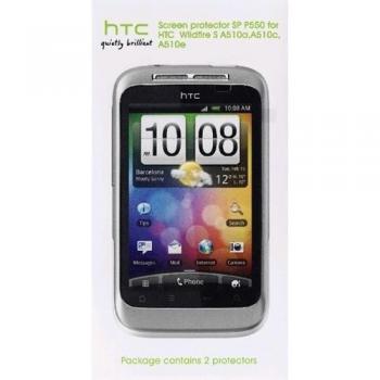 HTC SP P550 - Protector de pantalla para HTC Wildfire S, blíster de 2 unidades