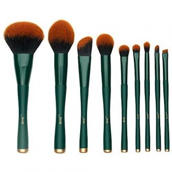 Set de brochas de maquillaje 9 piezas - T268: Verde Trekking