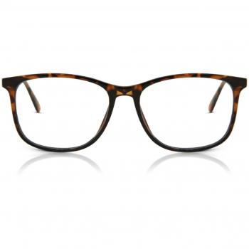 Gafas Recetadas Cuadrado Montuta Completa Plástico Tortoiseshell para Hombre - Gafas Anti-Azules - SmartBuy Collection