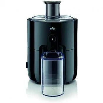 Braun PurEase SJ3100BK - Licuadora de 500W con un Diseño Compacto, Extracción en Frío, Depósito de 1.25 L, Jarra con Separador de Pulpa de 750ml, Color Negro