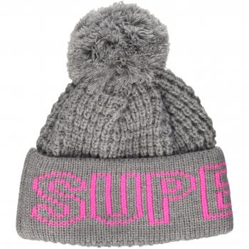 Superdry G90006YP, Gorro de Punto para Mujer, Gris
