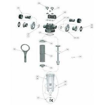 Soporte de Pared de Acero Inoxidable para Filtro Cintropur NW500 / NW650 / NW800