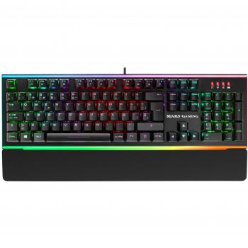 Mars Gaming MK6 - Teclado Gaming óptico-mecánico, RGB, antighosting, Switch Rojo