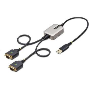 Adaptador USB a Serial de 2 Puertos con Conector DUAL DB9 RS232