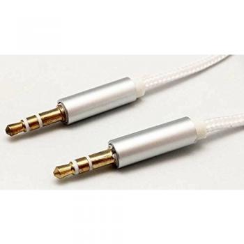 Euroconnex- Cable 3.5mm Jack Estereo Macho - Macho, 1m, Blanco