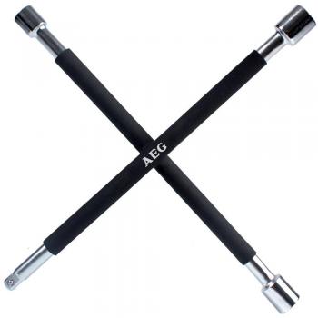 Llave de Regulación AEG 005040 - Acero Inoxidable, Llave cruz 1/2'' (Ref: 005 040), Llave de cruz para ruedas fija
