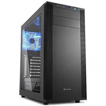 Sharkoon M25-W - Caja de Ordenador, PC Gaming, Semitorre ATX, Acrílico, Negro
