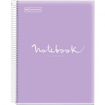 Cuaderno Espiral A4 Emociones Lavanda, 120 Hojas, 90 g/m², Rayado Horizontal 7 mm, Tapa de Polipropileno