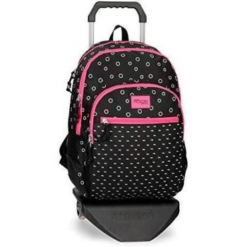 Mochila doble compartimento con carro Movom Bubbles fucsia, 44 cm