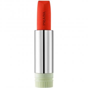 PRADA BEAUTY - Barra de Labios recargable Monochrome Soft Matte - Rouge Labial Suave Mate Recarga 3.8g (Varios Tonos) - O177 - Flamingo