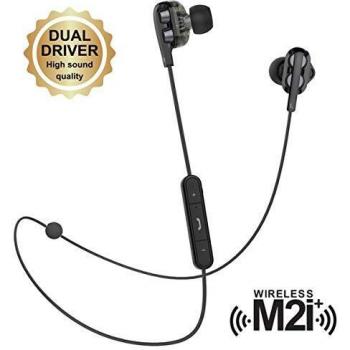 Muvit M2i+ Auricular Bluetooth inalámbrico con Sistema Dual Driver Negro