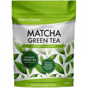 Matcha Green Tea Powder - Large 120g Resealable Pouch - Great Taste Premium Matcha Tea - Fine Ground Lump-Free Matcha - Rich Flavour Add To Water, Juice or Smoothies - Trusted UK Brand