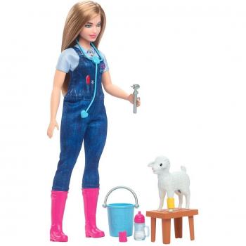 Barbie Muñeca Veterinaria de Granja con Accesorios