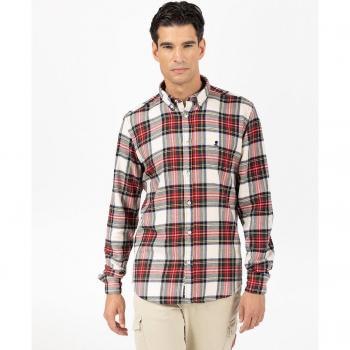 Camisa El Pulpo cuadros flanela roja