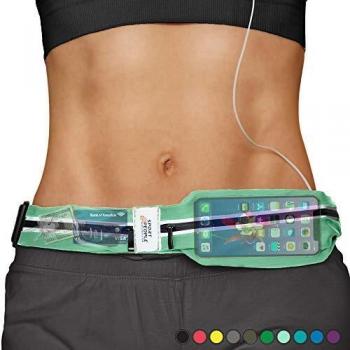Cinturón Running Sport2People Classic Verde Menta Negro