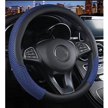 Istn - Funda de Volante de Seda de Hielo Transpirable Antideslizante para Unisex azul