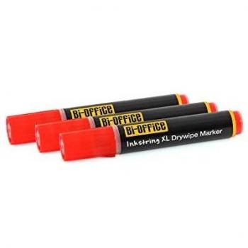 Bi-Office PE4002 - Pack 3 rotuladores rojo