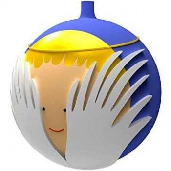 Alessi Bola de Cristal soplado para árbol de Navidad, Multicolor, 9 x 9 x 9 cm, 1 Unidad