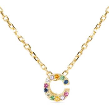 Collar Alphabet Luxenter Plata Ley 925 Baño Oro