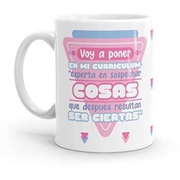 Taza Original Resistente al Microondas y Lavavajillas - Experta en Sospechar Cosas