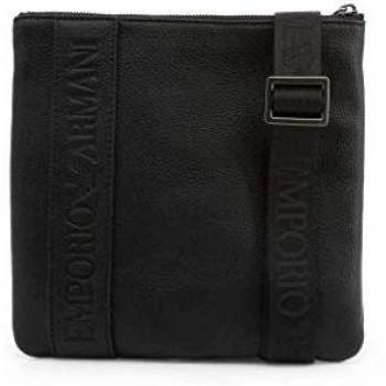 Emporio Armani Debossed Logo Hombre Cross Body Bag Negro