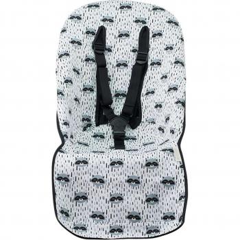 Colchoneta Jyoko para Silla de Paseo Compatible con Bugaboo Cameleon 3 - Raccoon Town, acolchada y transpirable, fácil de instalar y lavar