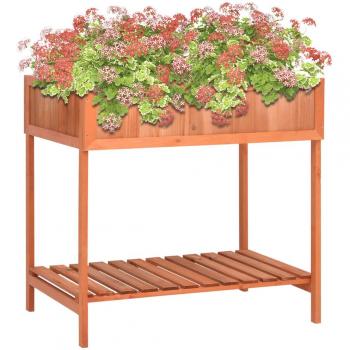 Solid Firwood Herb Planter 80x60x80 cm