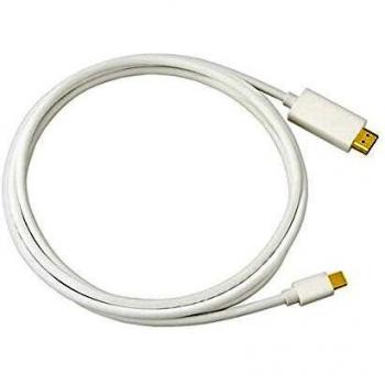 Adaptador de cable de vídeo Mini DisplayPort a HDMI, 2 m, tipo A (Estándar), color blanco, con soporte de audio