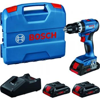 Taladro percutor inalámbrico Bosch GSB18V-45 18V 3B 4AH+L-CASE