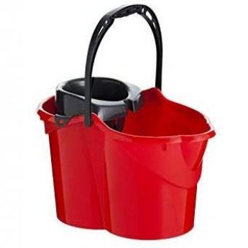 Maya 09050 - Cubo con Escurridor Ovalado, 15 L, Rojo