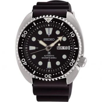 Seiko Prospex SRPE93K1 - Reloj de hombre con correa de silicona y esfera negra