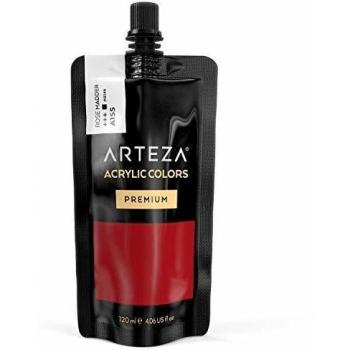 ARTEZA Pintura acrílica para manualidades y arte | Tubo de 120 ml | Acrílico de color Rosa Madder