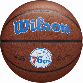 Wilson NBA Team Composite Basketball - Philadelphia 76ers, Size 7, Unisex, Brown
